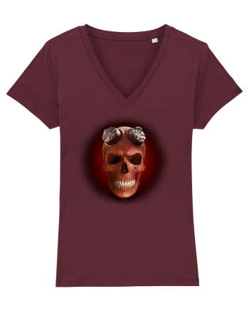 Craniu roșu - skull red 03 black Burgundy