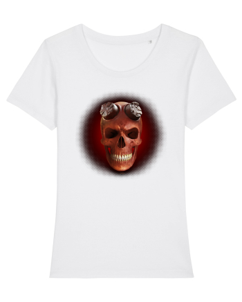 Craniu roșu - skull red 03 black White