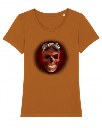 Craniu roșu - skull red 03 black Roasted Orange