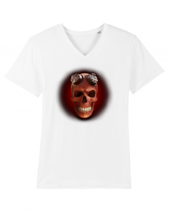 Craniu roșu - skull red 03 black White