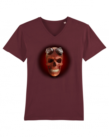 Craniu roșu - skull red 03 black Burgundy