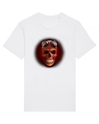 Craniu roșu - skull red 03 black White