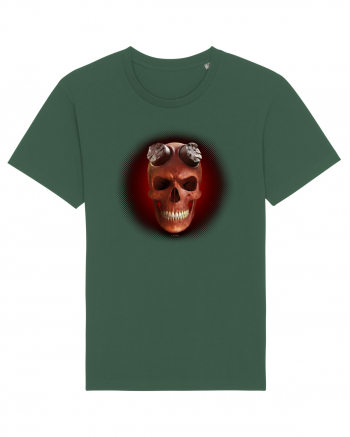 Craniu roșu - skull red 03 black Bottle Green