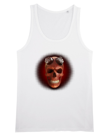 Craniu roșu - skull red 03 black White