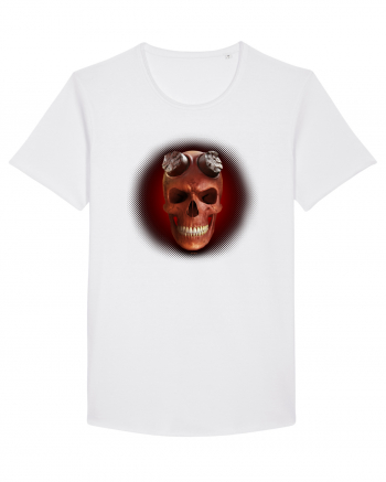 Craniu roșu - skull red 03 black White