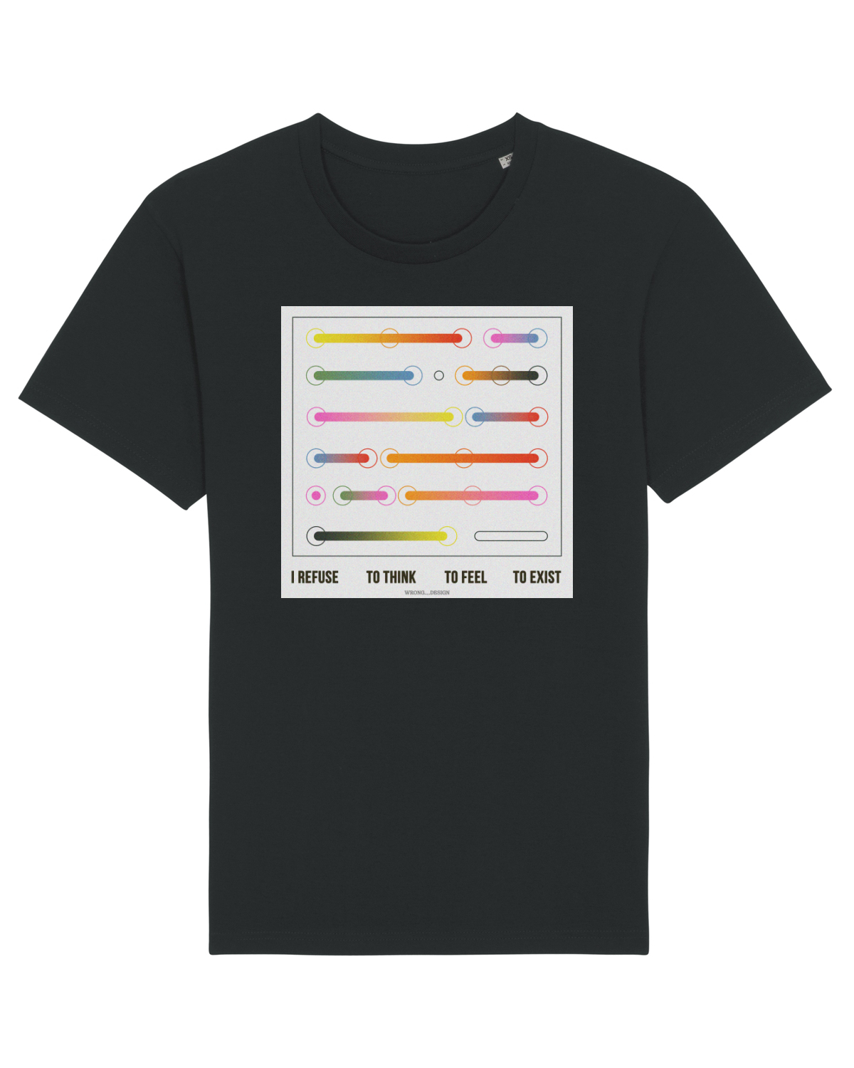 Tricou mânecă scurtă Unisex Rocker Black