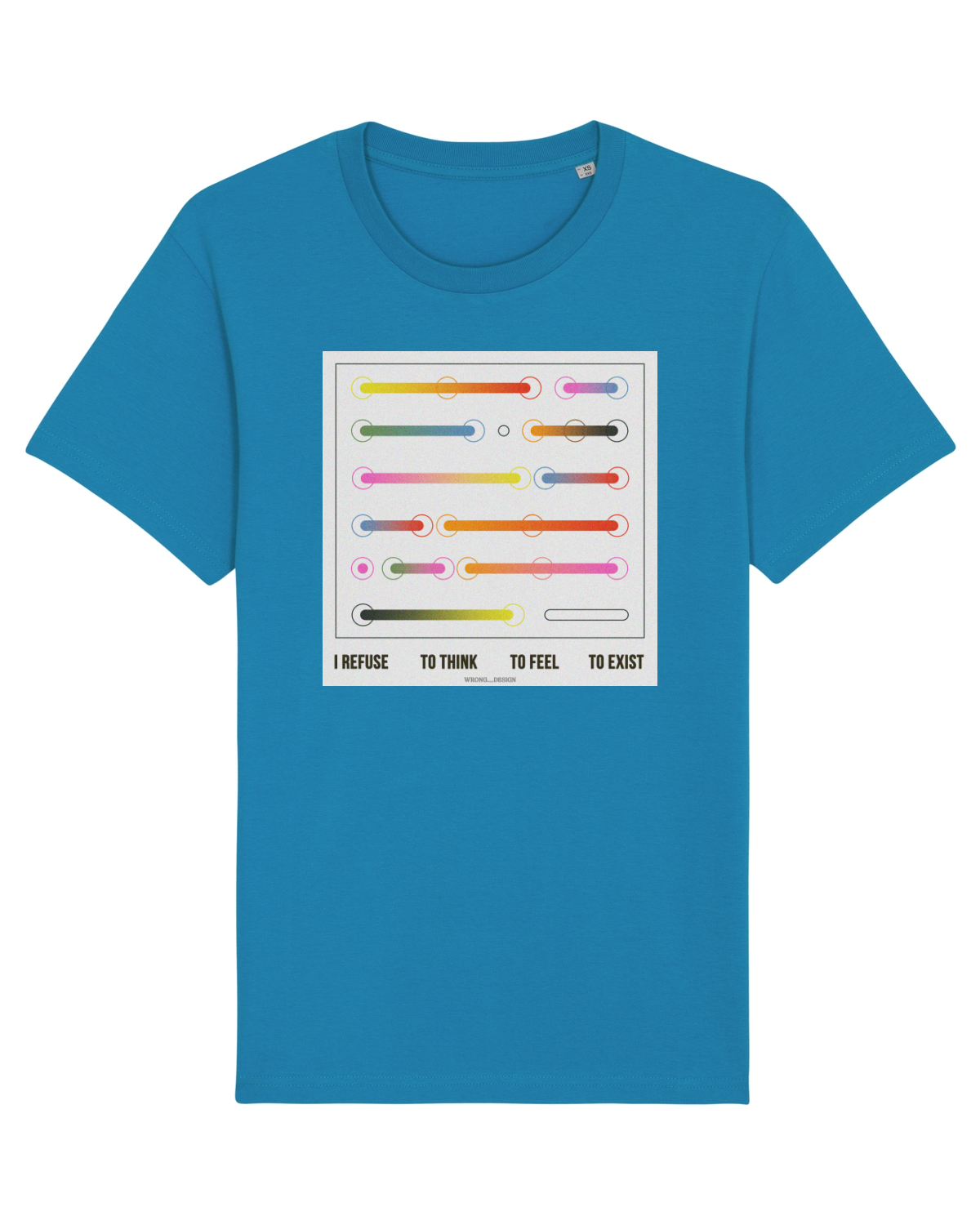 Tricou mânecă scurtă Unisex Rocker Azur