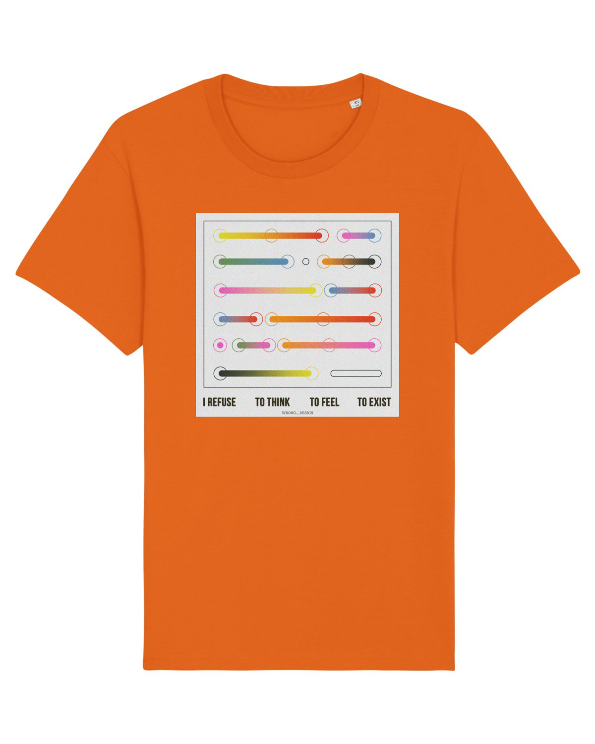 Tricou mânecă scurtă Unisex Rocker Bright Orange