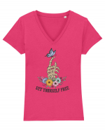 Set Yourself Free Tricou mânecă scurtă guler V Damă Evoker