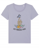 Set Yourself Free Tricou mânecă scurtă guler larg fitted Damă Expresser