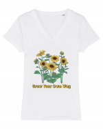 Grow Your Own Way Tricou mânecă scurtă guler V Damă Evoker