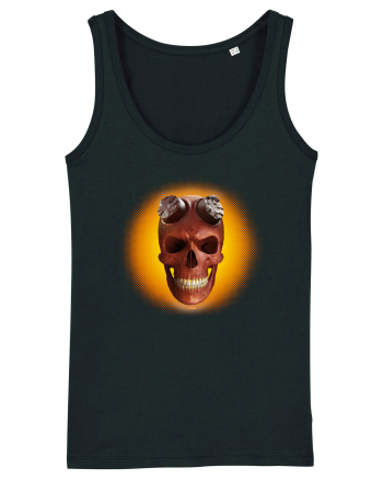 Craniu roșu - skull red 03 yellow Black