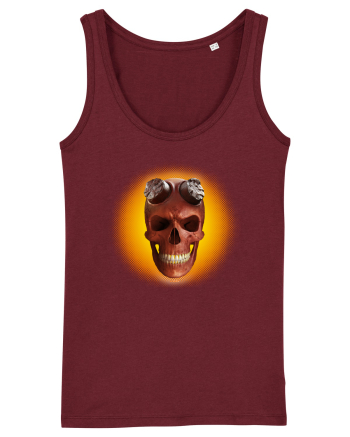 Craniu roșu - skull red 03 yellow Burgundy