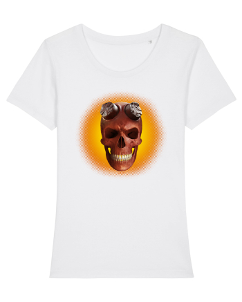 Craniu roșu - skull red 03 yellow White