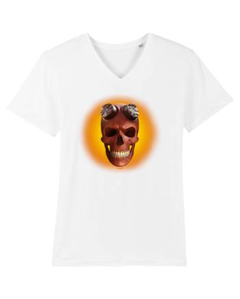 Craniu roșu - skull red 03 yellow White