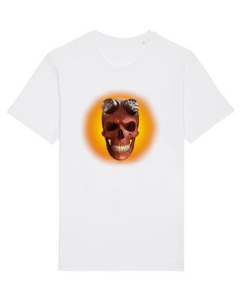 Craniu roșu - skull red 03 yellow White