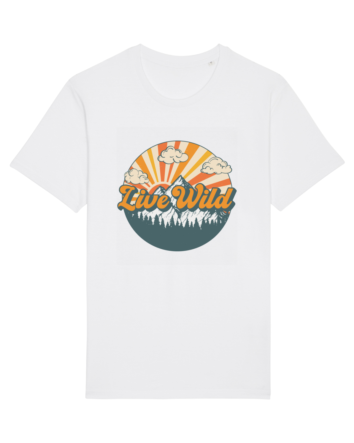 Tricou mânecă scurtă Unisex Rocker White