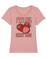 Feeling Berry Good Tricou mânecă scurtă guler larg fitted Damă Expresser