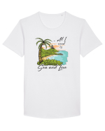 De vara: All I need is sea and love Tricou mânecă scurtă guler larg Bărbat Skater