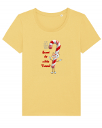 Like candy cane - sweet & twisted Tricou mânecă scurtă guler larg fitted Damă Expresser