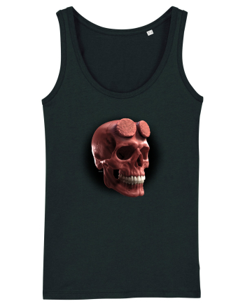 Craniu roșu - skull red 05 black Black