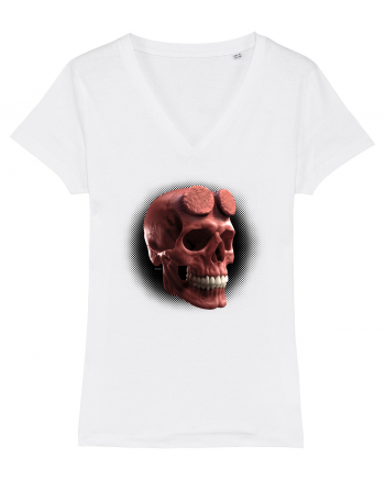 Craniu roșu - skull red 05 black White