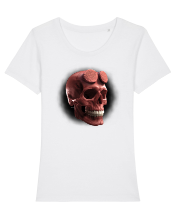 Craniu roșu - skull red 05 black White