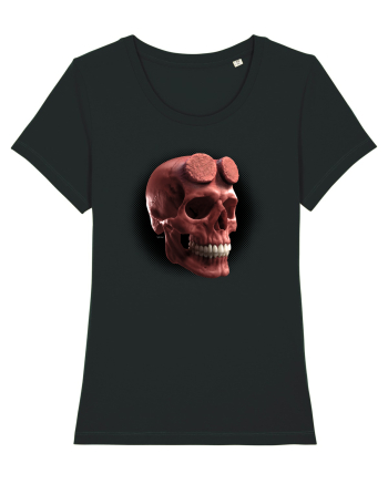 Craniu roșu - skull red 05 black Black