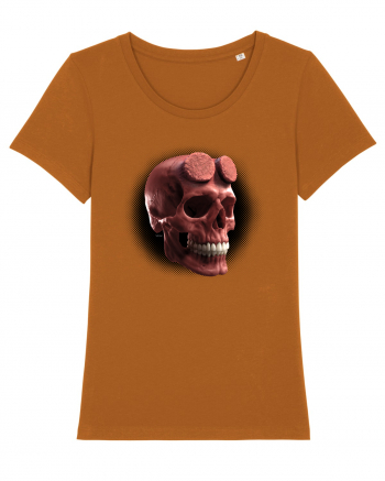 Craniu roșu - skull red 05 black Roasted Orange