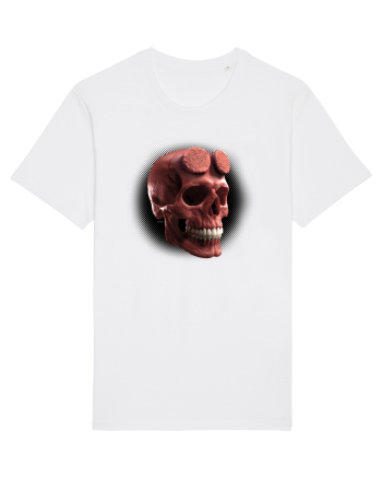 Craniu roșu - skull red 05 black White