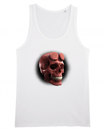 Craniu roșu - skull red 05 black White