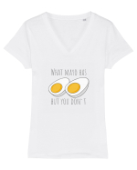 What mayo has and you don`t Tricou mânecă scurtă guler V Damă Evoker