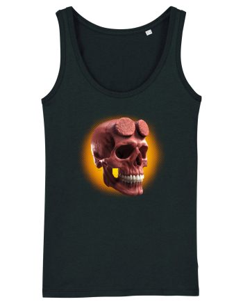 Craniu roșu - skull red 05 orange Black