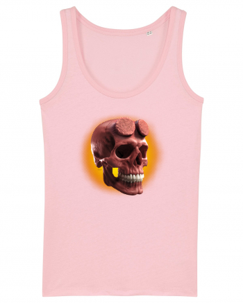 Craniu roșu - skull red 05 orange Cotton Pink