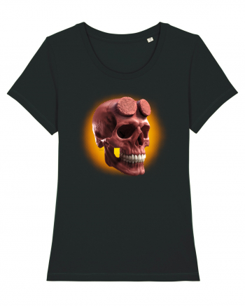 Craniu roșu - skull red 05 orange Black