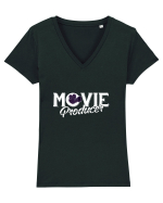 Movie producer Tricou mânecă scurtă guler V Damă Evoker