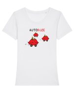 autoBUZE Tricou mânecă scurtă guler larg fitted Damă Expresser