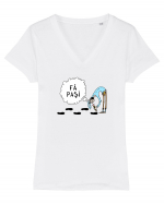 Fă pași! Tricou mânecă scurtă guler V Damă Evoker