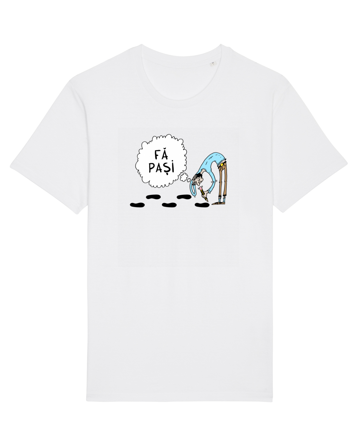 Tricou mânecă scurtă Unisex Rocker White