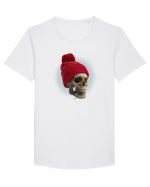 Craniu cu caciulă - skullbeanie 02-91 Tricou mânecă scurtă guler larg Bărbat Skater