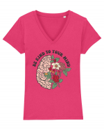 Be Kind To Your Mind Tricou mânecă scurtă guler V Damă Evoker