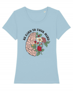 Be Kind To Your Mind Tricou mânecă scurtă guler larg fitted Damă Expresser