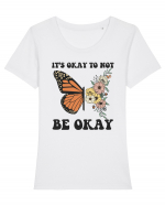 It's Okay To Not Be Okay Tricou mânecă scurtă guler larg fitted Damă Expresser