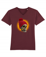 Craniu cu caciulă - skullbeanie 02-01 Tricou mânecă scurtă guler V Bărbat Presenter