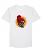 Craniu cu caciulă - skullbeanie 02-01 Tricou mânecă scurtă guler larg Bărbat Skater