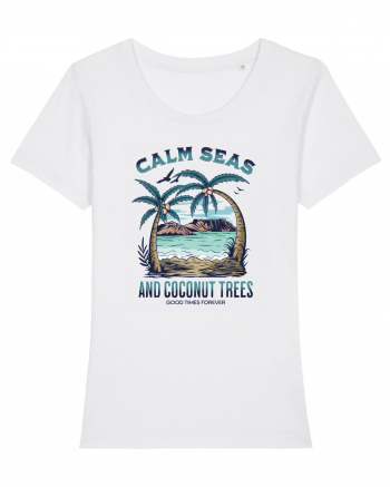 De vară: Calm seas and coconut trees White