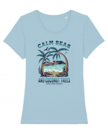 De vară: Calm seas and coconut trees Sky Blue