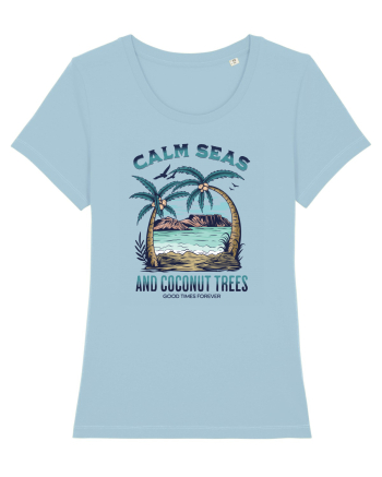 De vară: Calm seas and coconut trees Sky Blue