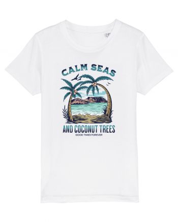 De vară: Calm seas and coconut trees White