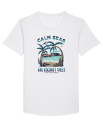 De vară: Calm seas and coconut trees Tricou mânecă scurtă guler larg Bărbat Skater